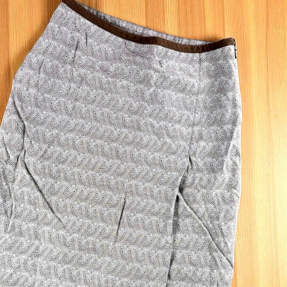Banana Republic Skirt Women 4 Brown‎ Gray Patterned Blend Career Work Party